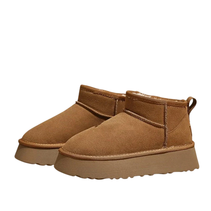 Bottes compensées duveteuses