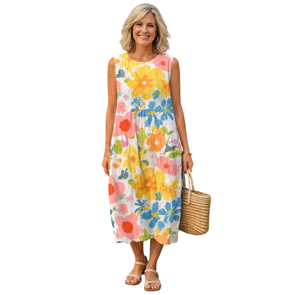 Ella | Robe midi florale pastel
