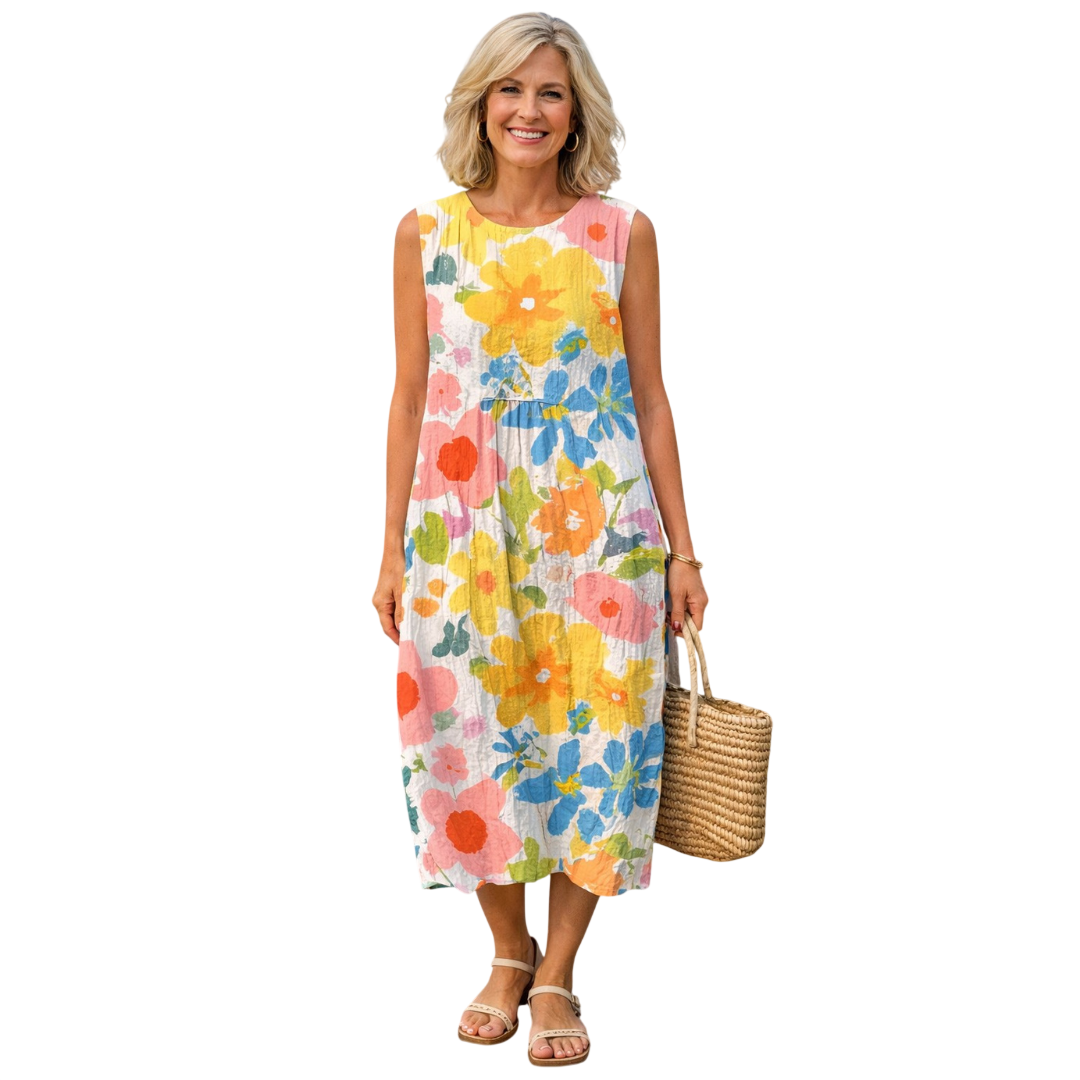 Ella | Robe midi florale pastel