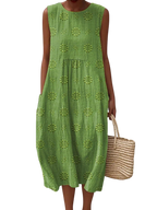 Rose | Robe midi brodée