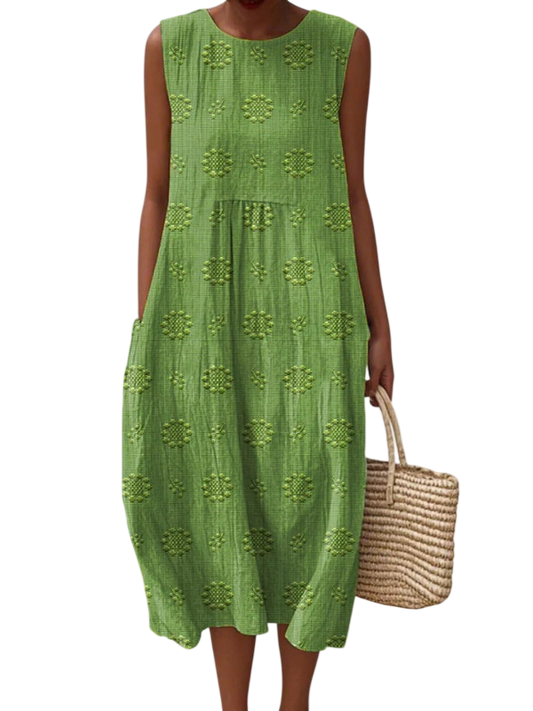 Rose | Embroidered Midi Dress