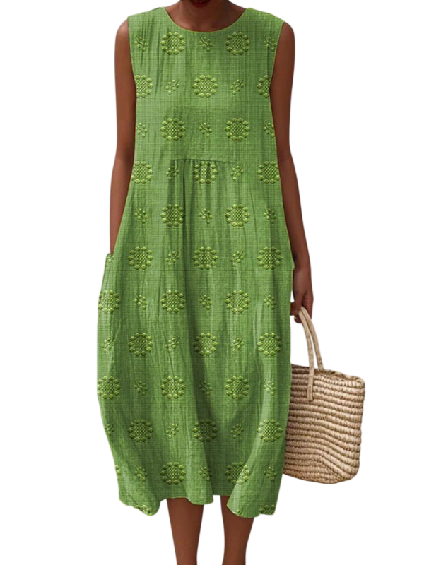 Sara | Robe midi à motifs