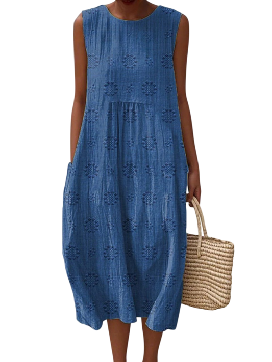 Sara | Patterned Midi Dress