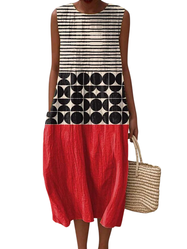 Jane | Robe midi color block