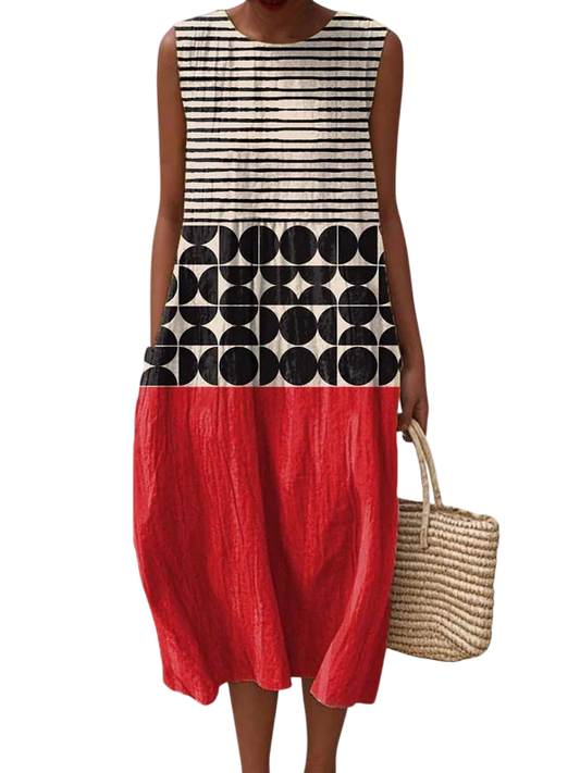 Jane | Colourblock Midi Dress