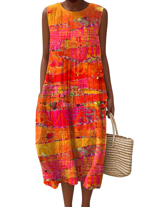 Faye | Sunset Midi Dress