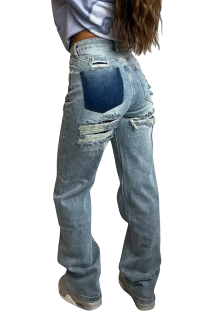 Roxy | Vintage Distressed High-Waist Jeans