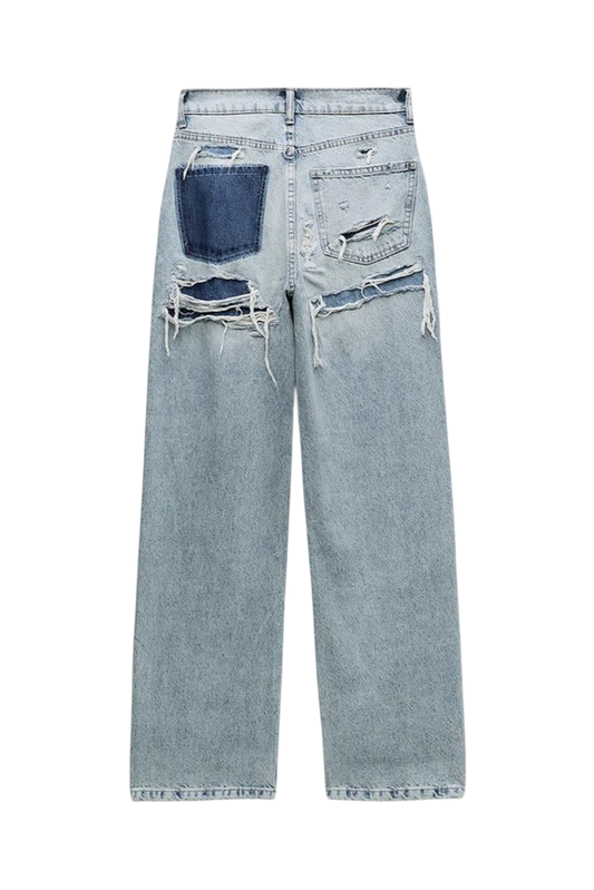 Roxy | Vintage Distressed High-Waist Jeans