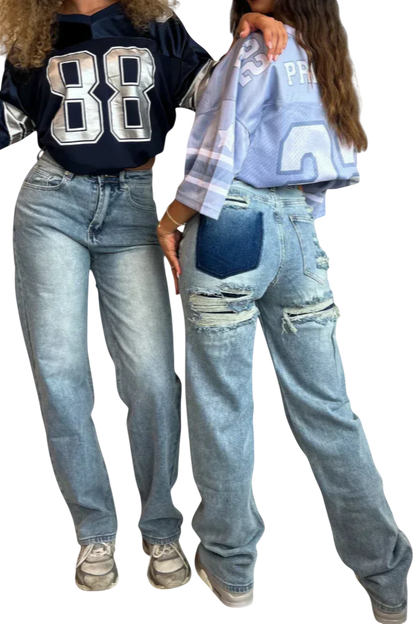 Roxy | Vintage Distressed High-Waist Jeans