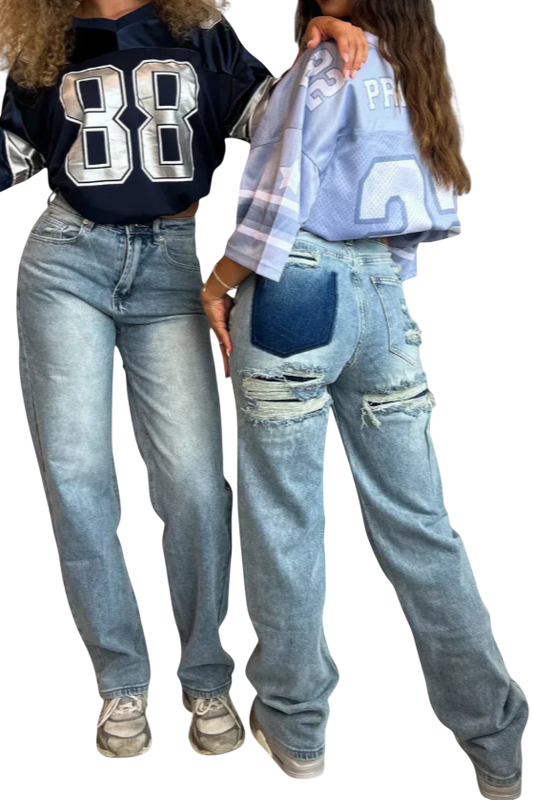 Roxy | Vintage Distressed High-Waist Jeans