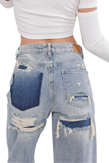 Roxy | Vintage Distressed High-Waist Jeans
