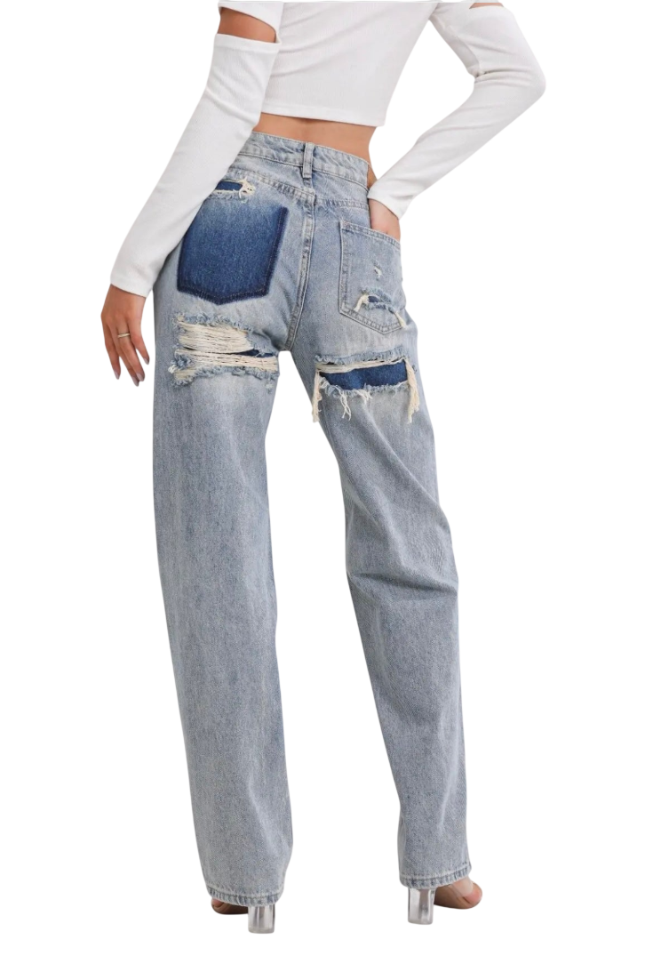 Roxy | Jeans vintage taille haute usés