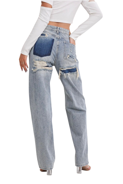 Roxy | Vintage Distressed High-Waist Jeans