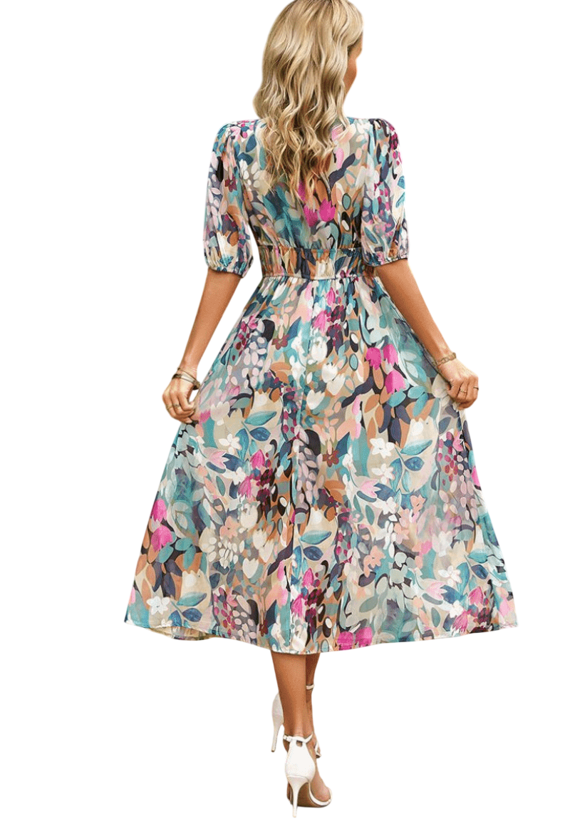 Lorenza – Robe midi printanière élégante
