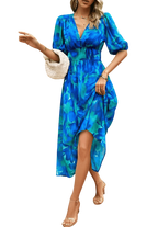 Lorenza – Robe midi printanière élégante
