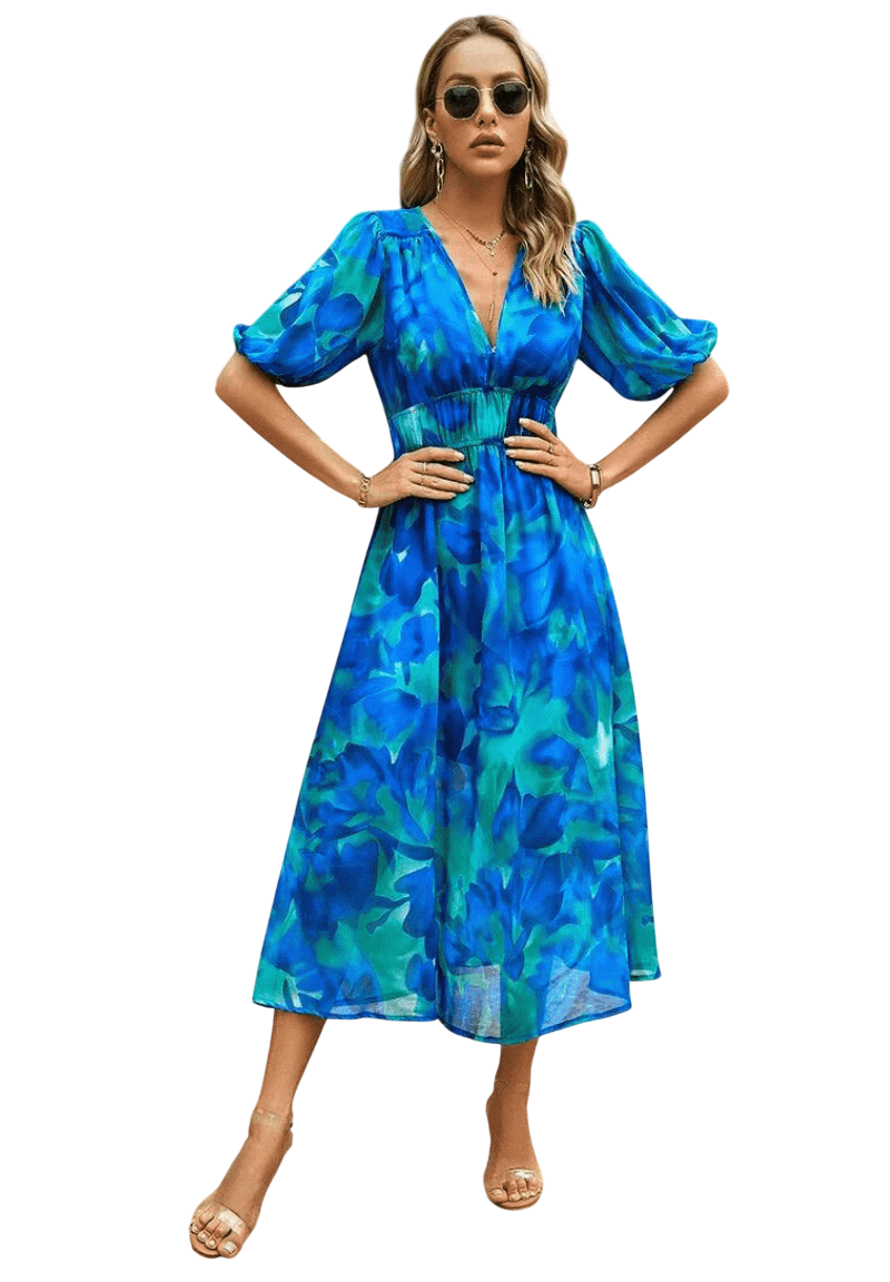 Lorenza – Robe midi printanière élégante