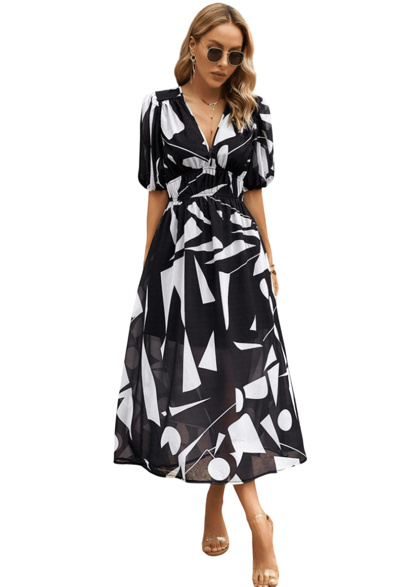 Lorenza – Robe midi printanière élégante