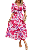 Lorenza – Robe midi printanière élégante