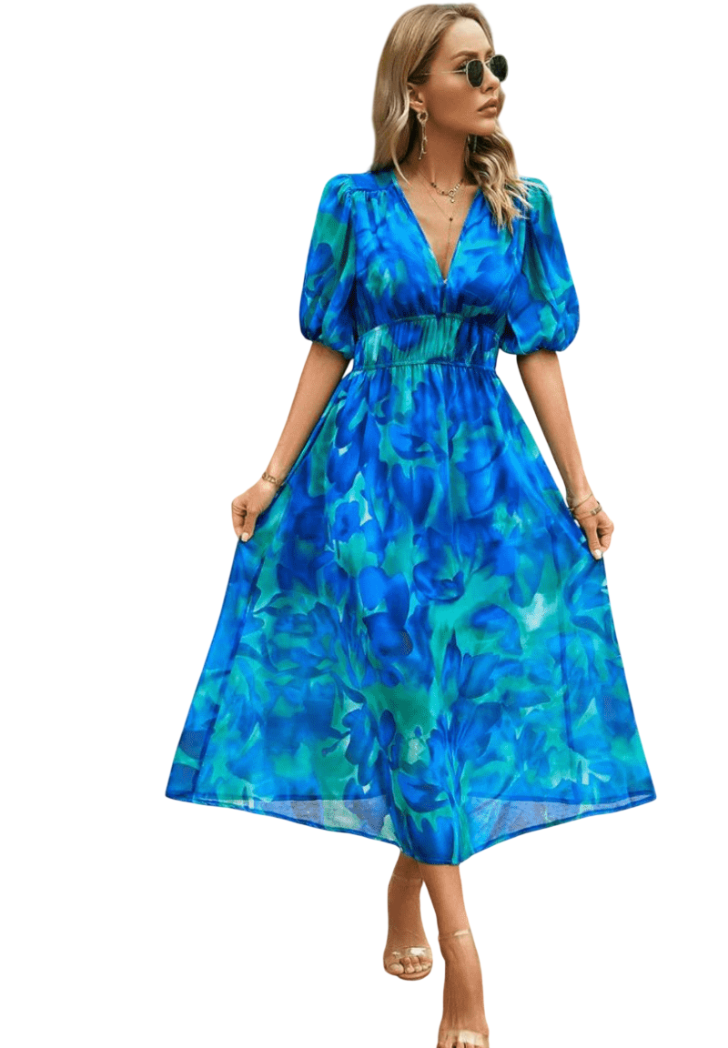 Lorenza – Robe midi printanière élégante