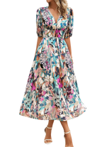 Lorenza – Robe midi printanière élégante