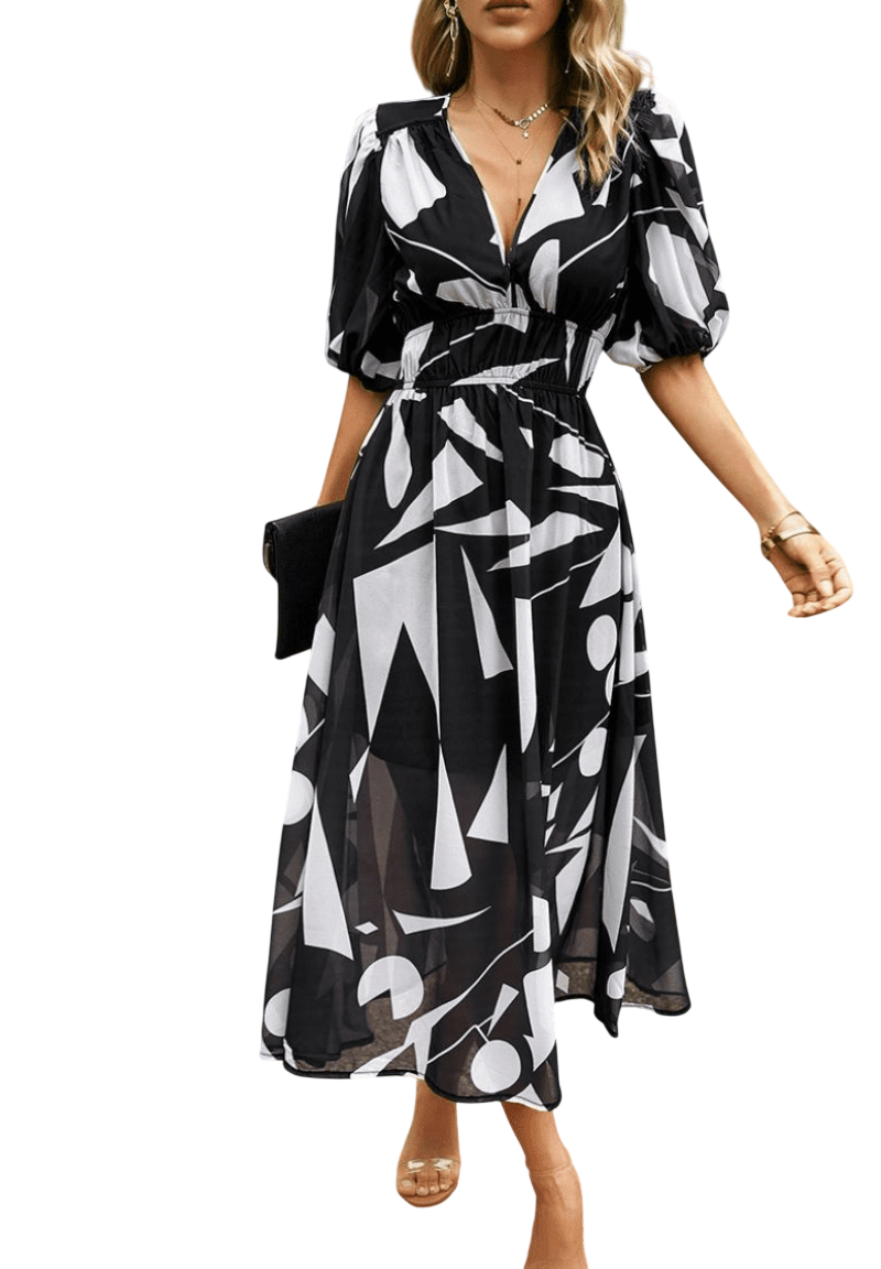 Lorenza – Robe midi printanière élégante