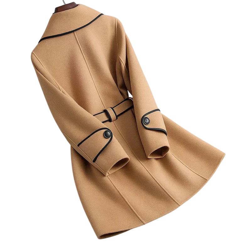 Marla - Trench-coat chic avec liseré contrastant