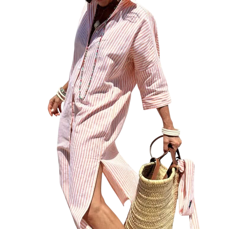 Barbara - Robe d'été à rayures élégantes