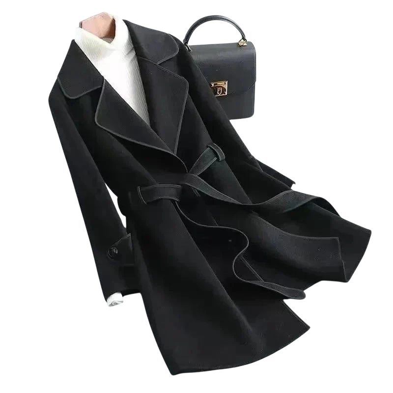 Marla - Trench-coat chic avec liseré contrastant