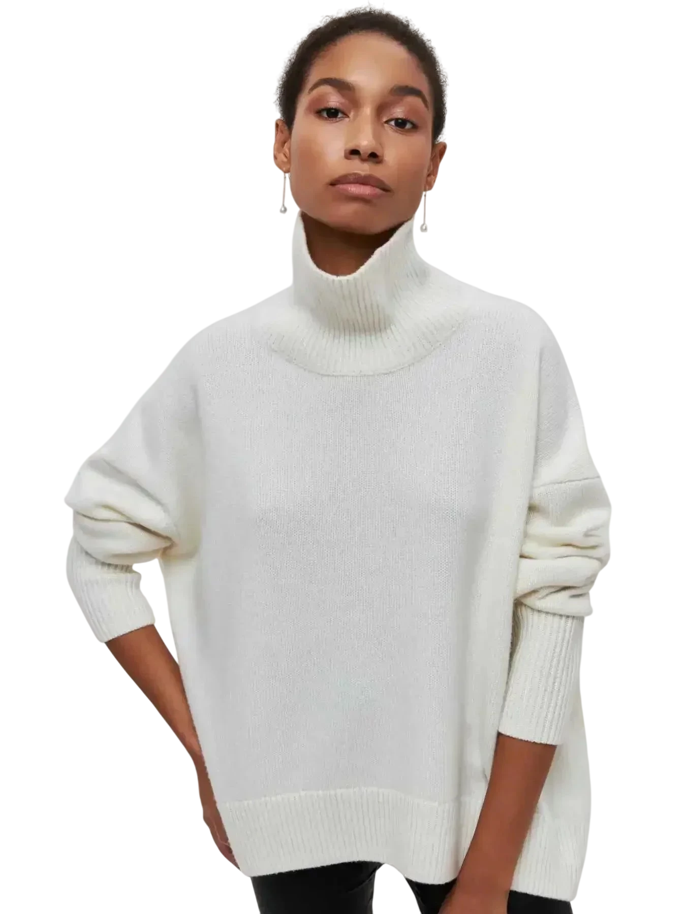 Cittra – Oversized Ribbed Turtleneck Sweater
