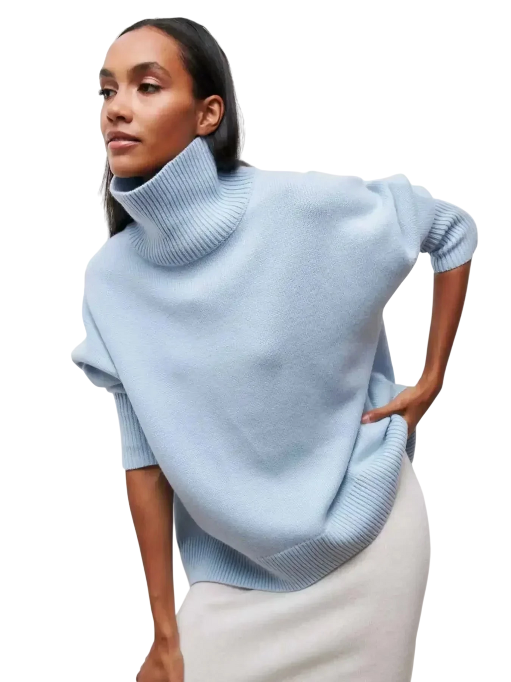 Cittra – Oversized Ribbed Turtleneck Sweater