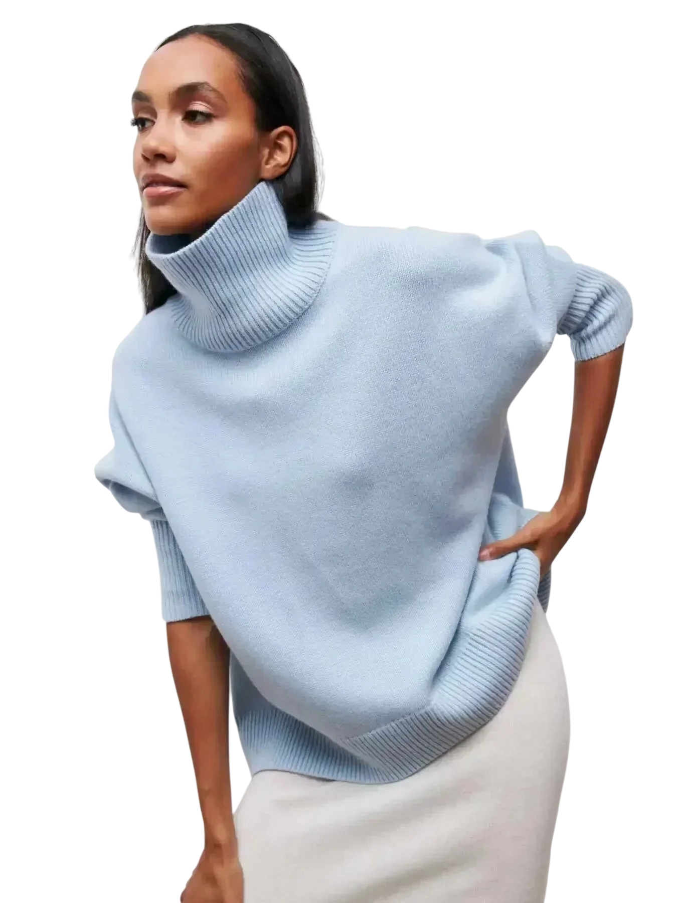 Cittra – Oversized Ribbed Turtleneck Sweater