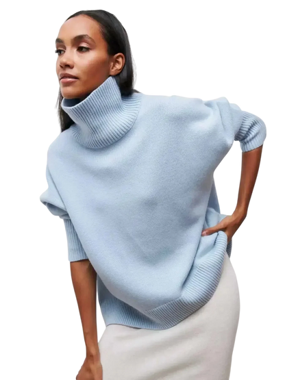 Cittra – Oversized Ribbed Turtleneck Sweater