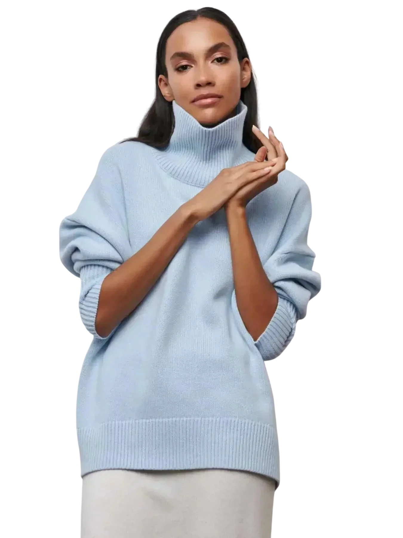 Cittra – Oversized Ribbed Turtleneck Sweater