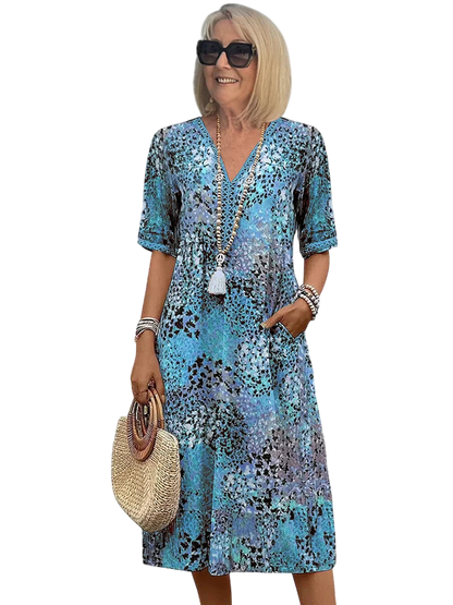 Rose - Vibrant Mid Length Dress