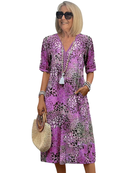 Rose - Vibrant Mid Length Dress