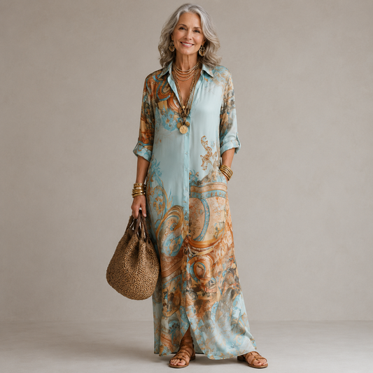 Evalexy | Luxury Print Maxi Dress