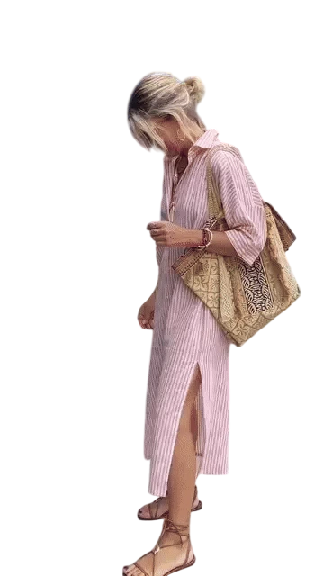 Barbara - Robe d'été à rayures élégantes