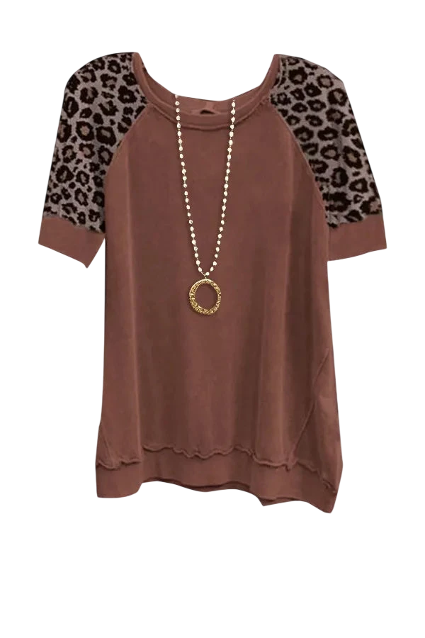 UNAN™ | Top Vintage imprimé Léopard Femme
