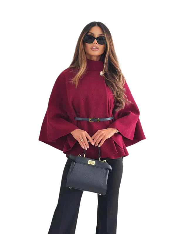 Lea - Veste élégante ceinturée à motif papillon