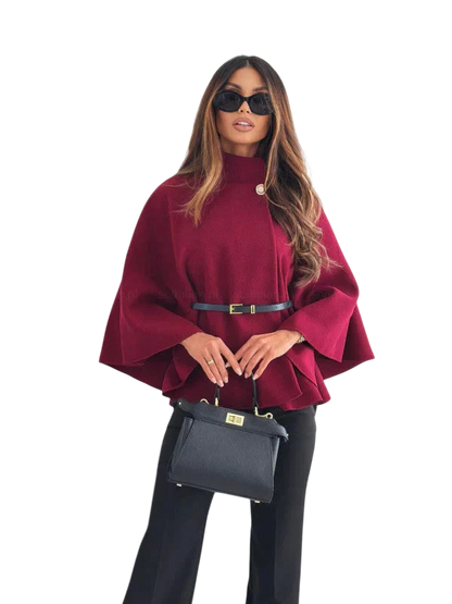 Lea - Elegant Jacket with Belt and Butterfly Design