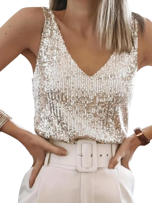 KAITLYN™ | Haut pailleté sans manches pour femme