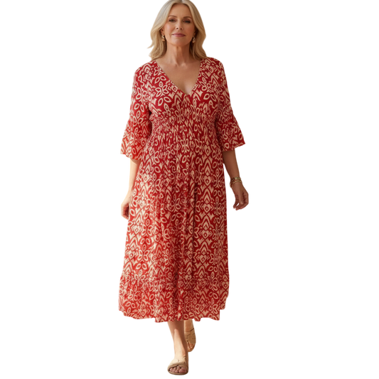 Lacey – Boho Printed Dress