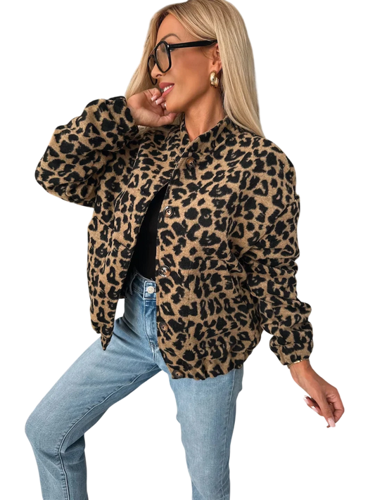 Lidia / Modern Animal Print Jacket