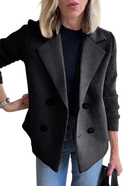 Elena™ | Manteau de printemps rayonnant avec manches en tricot