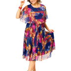 BARBARA | Robe en mousseline grande taille confortable