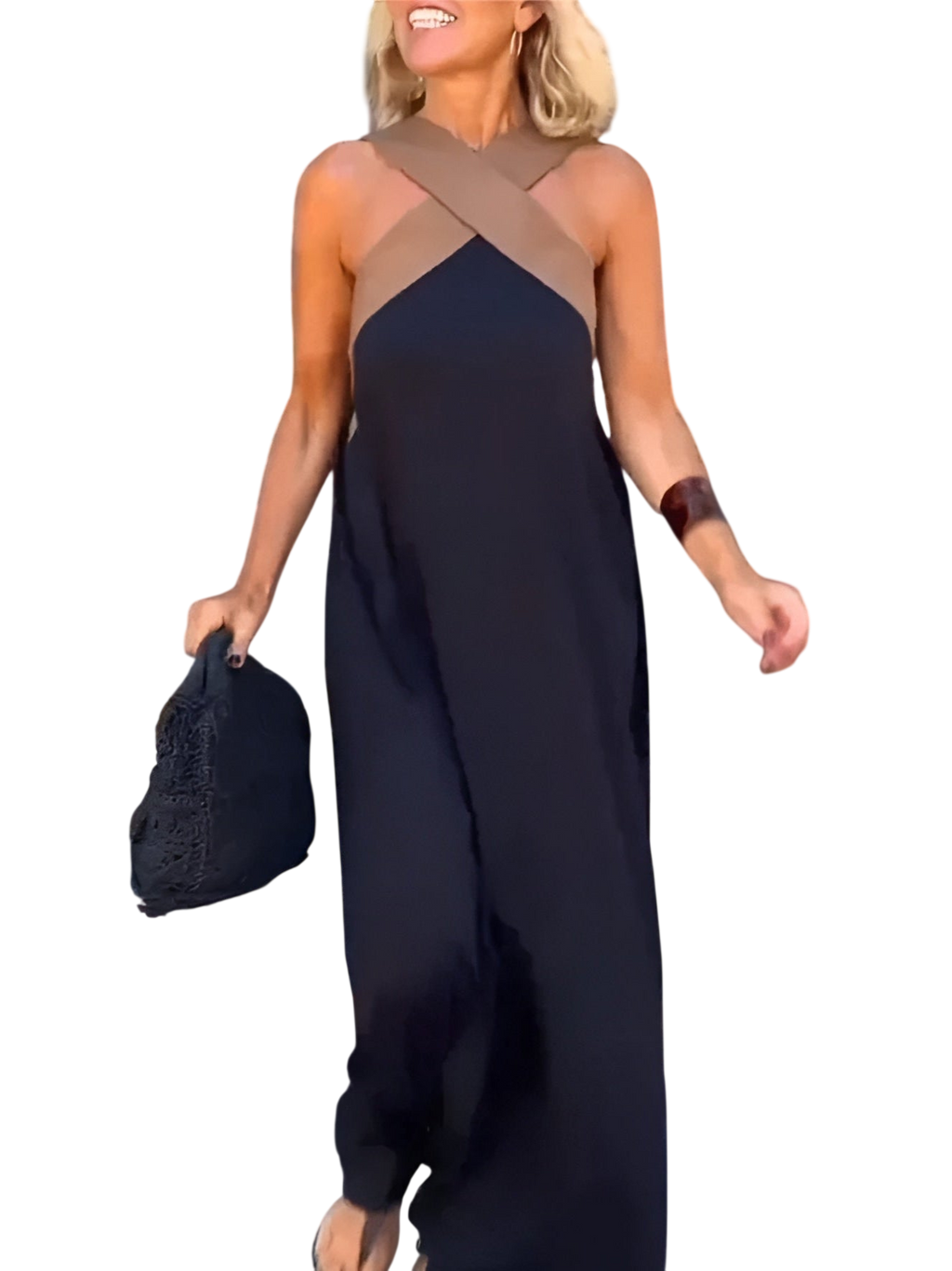 Keira - Robe longue croisée respirante et confortable
