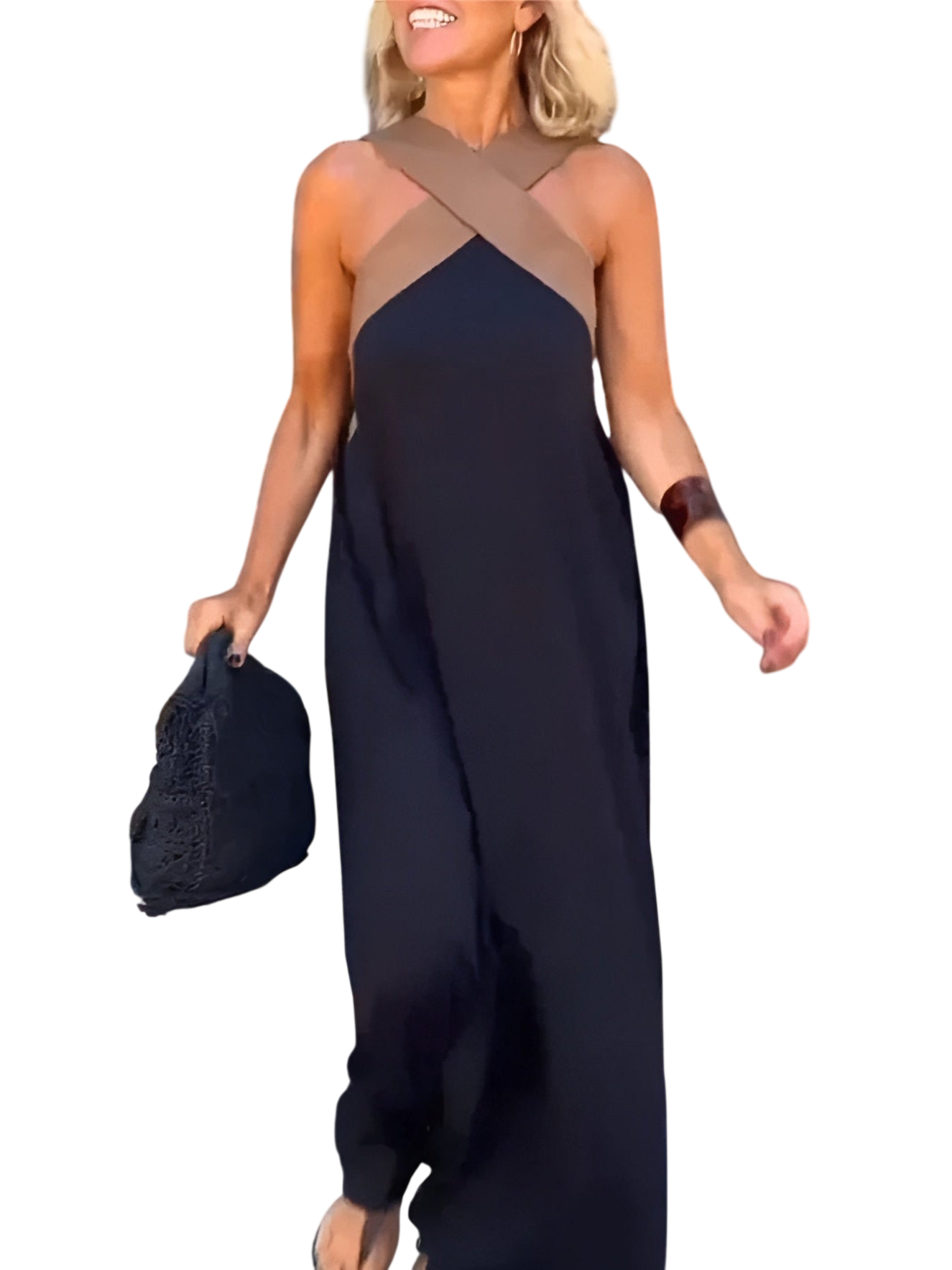 Keira - Robe longue croisée respirante et confortable