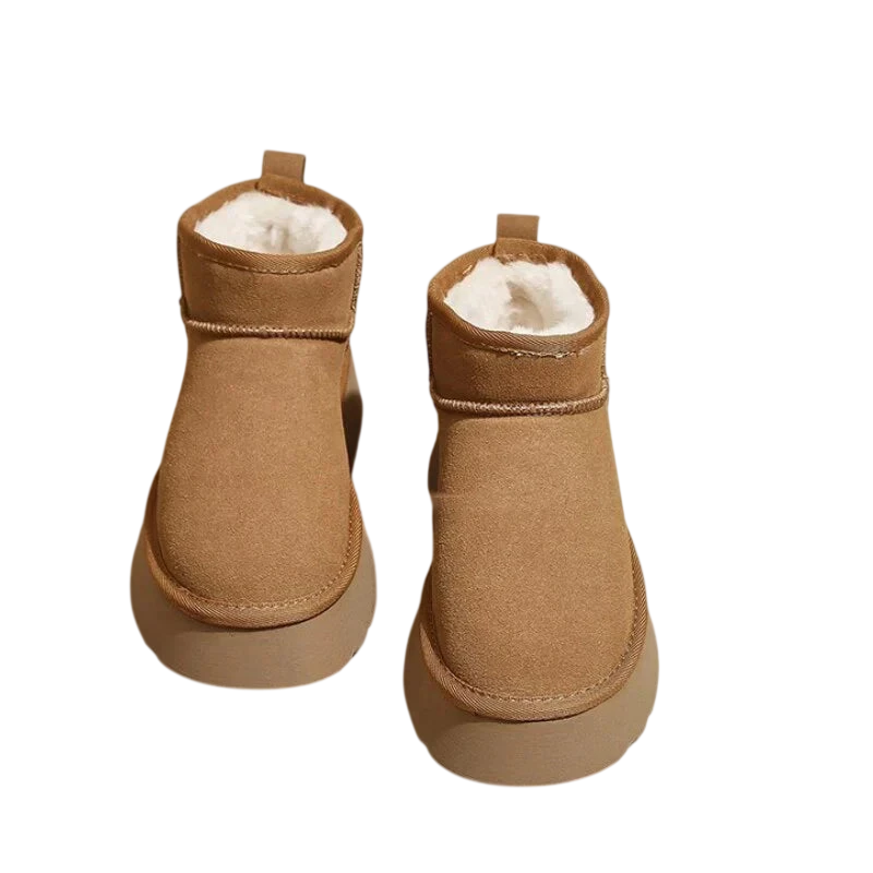 Bottes compensées duveteuses