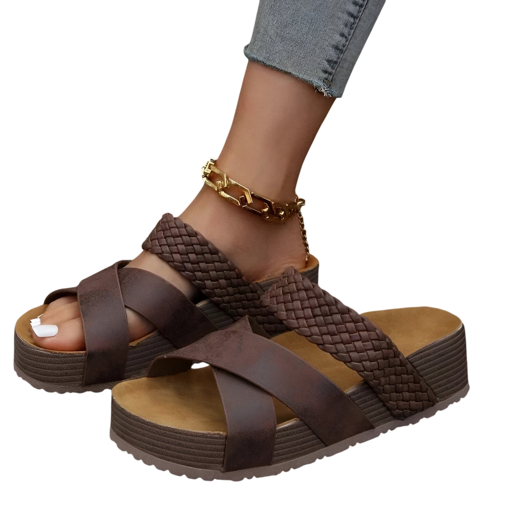 Marley – Sandales tissées à plateforme