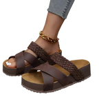 Marley – Sandales tissées à plateforme
